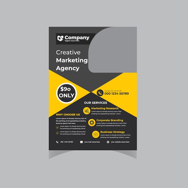 poster volantino opuscolo brochure copertina design layout spazio per foto sfondo illustrazione vettoriale