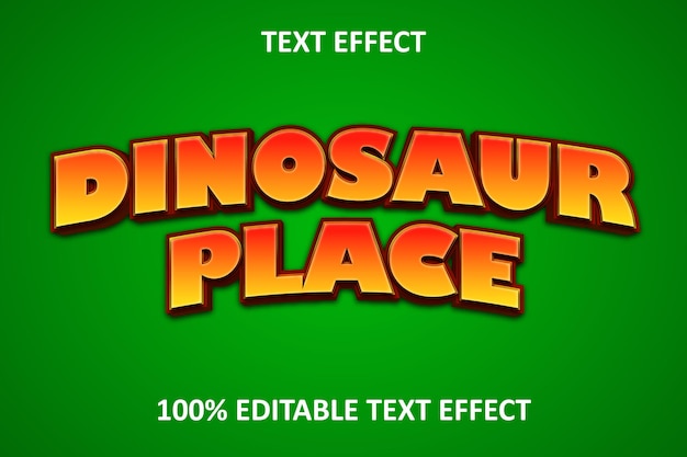 Posto di dinosauro Effetto di testo modificabile
