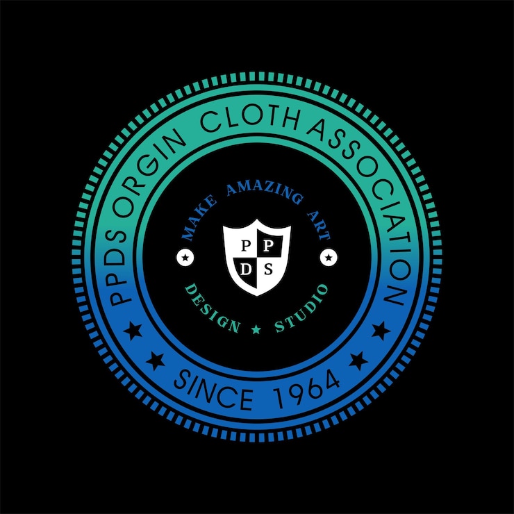 Vettore ppds origin association moderna e elegante tipografia design grafico vettoriale design moda