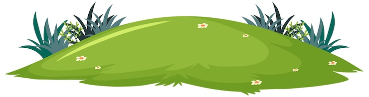 Vettore prato con erba clipart