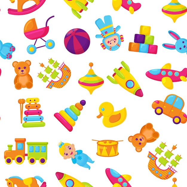 Pre-scuola asilo doodle linea modello senza cuciture elementari disegnati a mano carino asilo nido