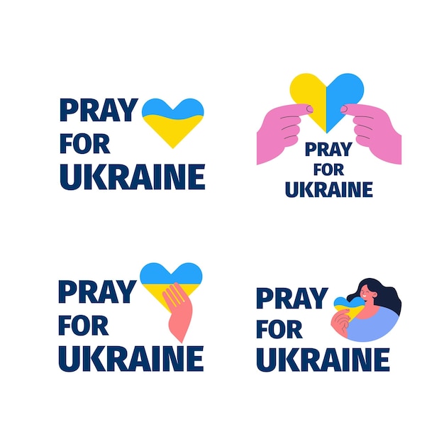 Prega per l'illustrazione vettoriale dell'Ucraina