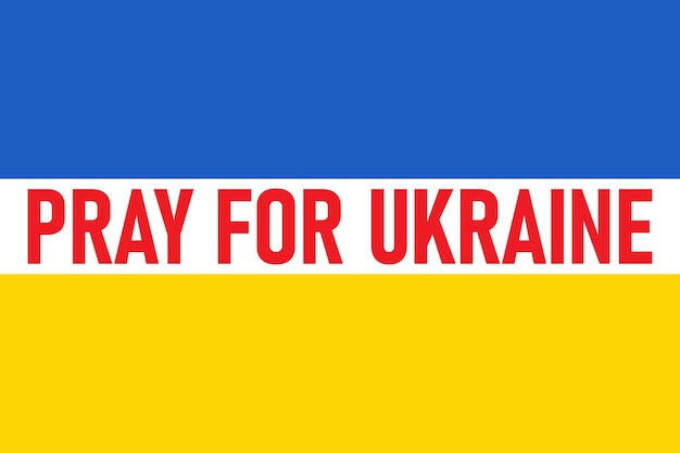 Pregate per l'Ucraina concetto banner Immagine vettoriale