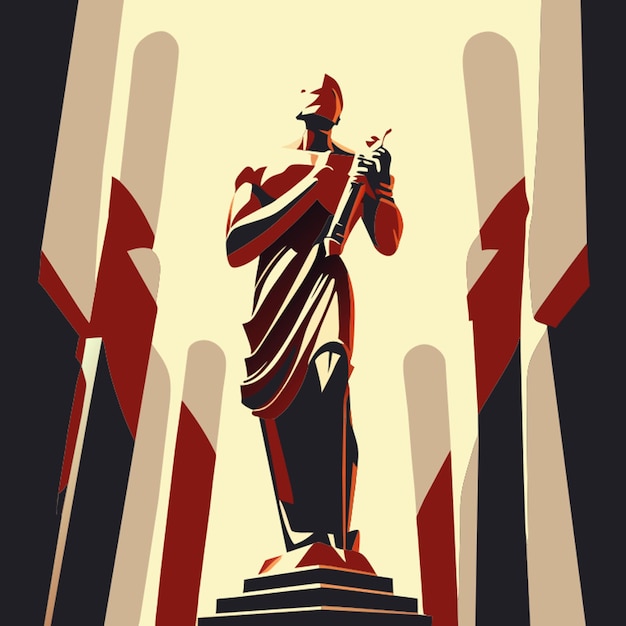 premi oscar statua vettoriale illustrazione piana 2