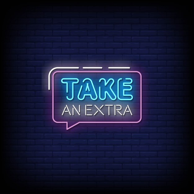 Prendi un testo in stile insegne al neon extra