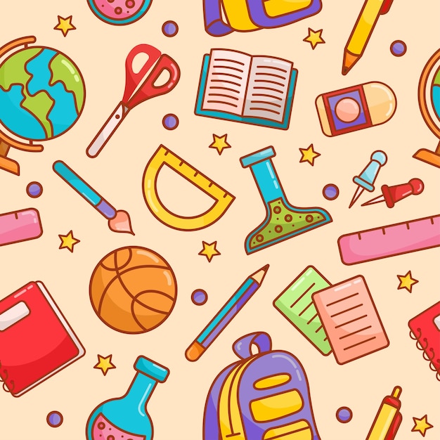 Preparazione dei rifornimenti scolastici per il ritorno a scuola