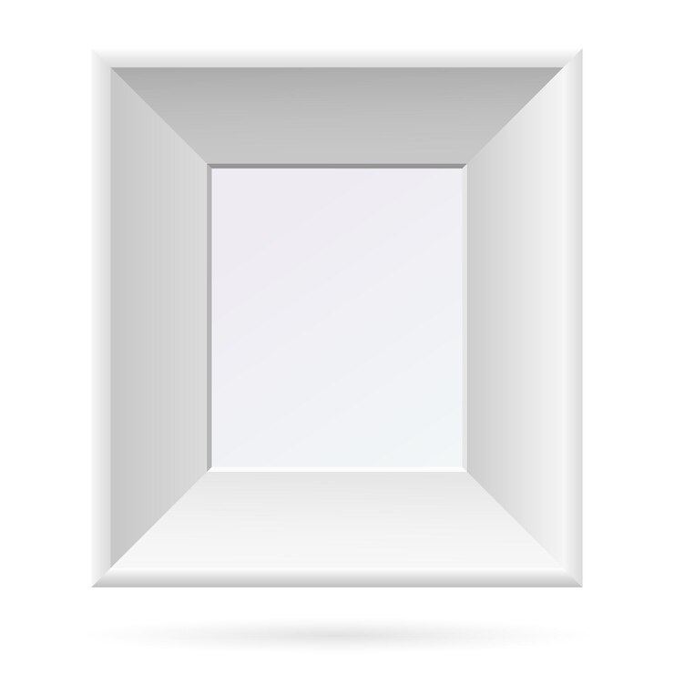 Vettore presentazione set design cornice quadrata con ombra su sfondo trasparente 3d board banner stand su tavolo vuoto pulito isolato illustrazione vettoriale eps 10 per foto immagine testo promozionale
