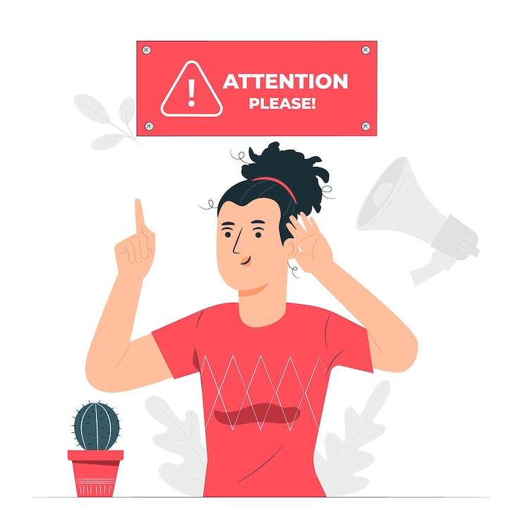 Vettore prestare attenzione concetto illustrazione