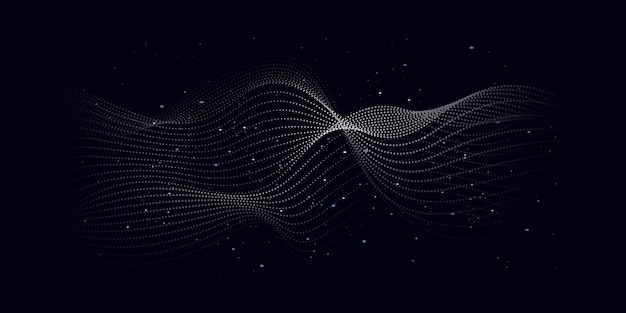 Priorità bassa astratta dell'onda della particella di stile di tecnologia