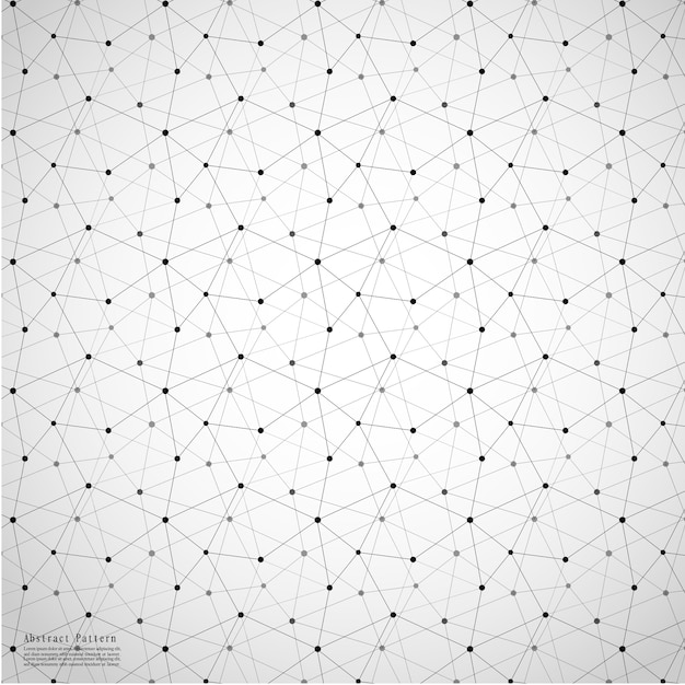 Priorità bassa astratta geometrica con modelli di linee e punti collegati