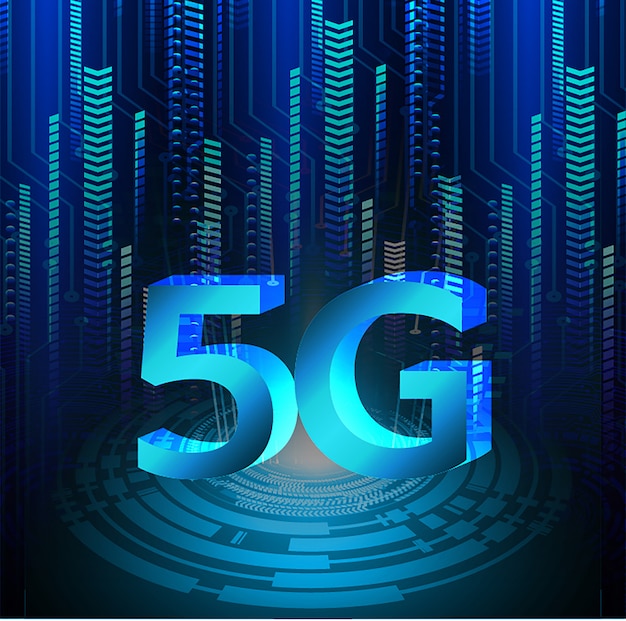 Priorità bassa blu di concetto di tecnologia del circuito cyber futuro