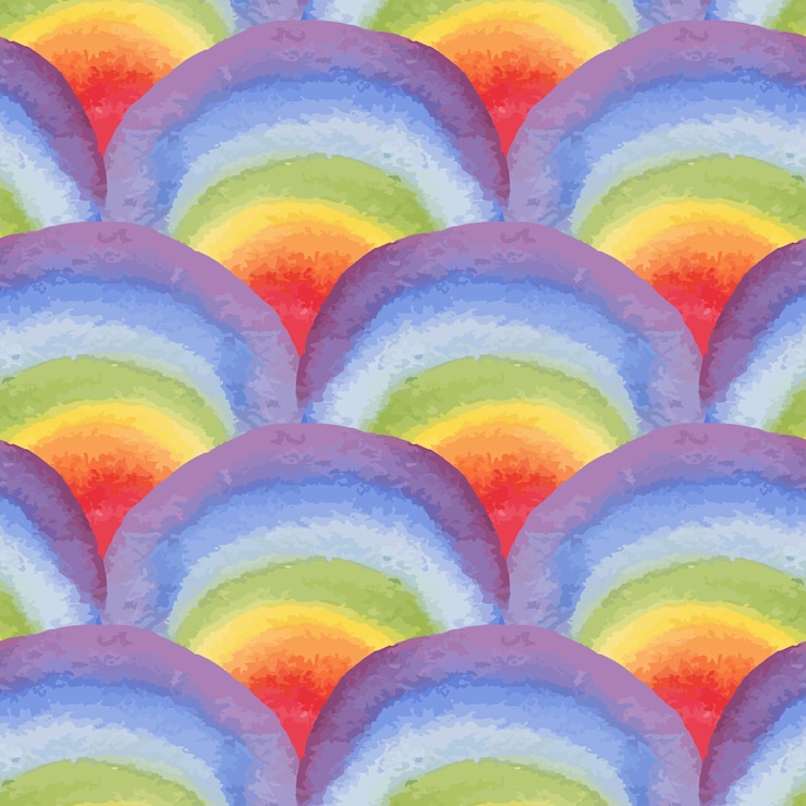 Vettore priorità bassa decorativa di vettore dell'acquerello da arcobaleni colorati astratti