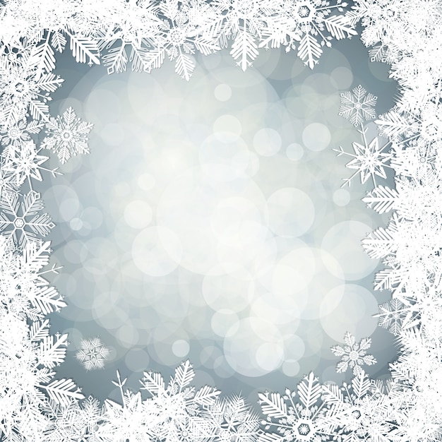 Priorità bassa dei fiocchi di neve di vettore
