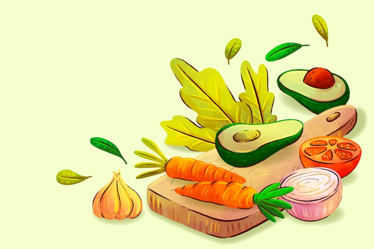 Vettore priorità bassa del giorno vegetariano mondiale dell'acquerello