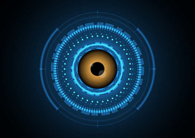 Priorità bassa del radar del cerchio dell'occhio astratto di tecnologia