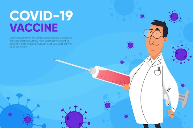 Priorità bassa del vaccino contro il coronavirus del fumetto