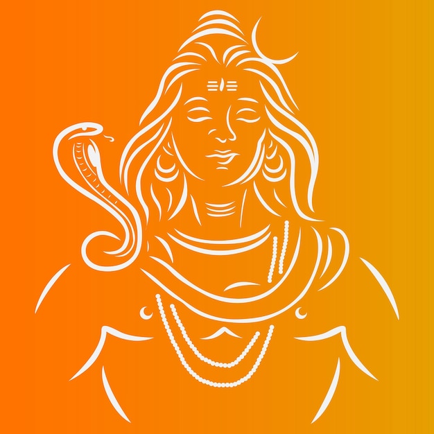 Priorità bassa della siluetta di Lord shiv shankar per maha shivratri