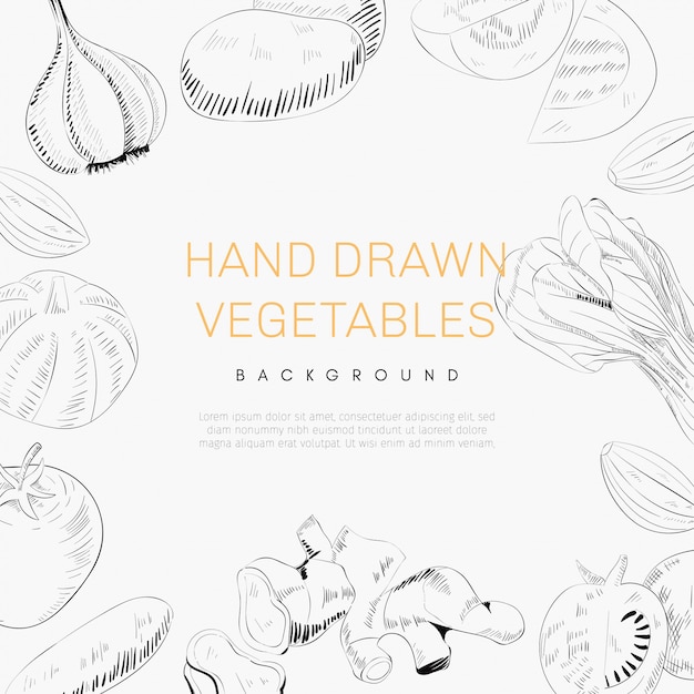 PRIORITÀ BASSA DELLE VERDURE DISEGNATE A MANO