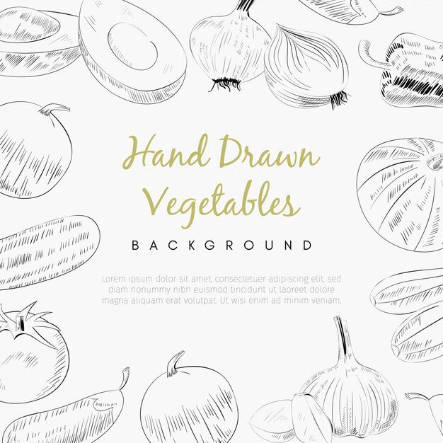PRIORITÀ BASSA DELLE VERDURE DISEGNATE A MANO