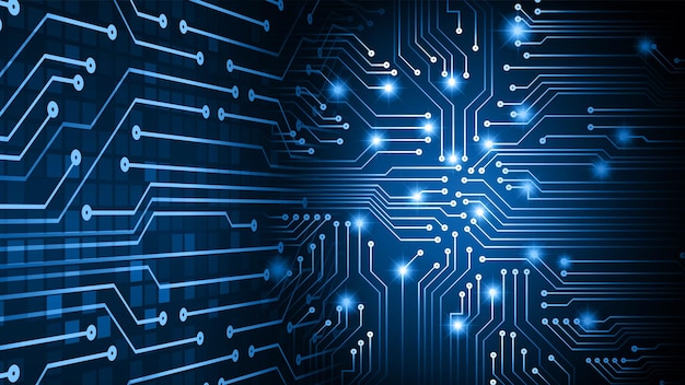 Priorità bassa di concetto di tecnologia futura del circuito cyber