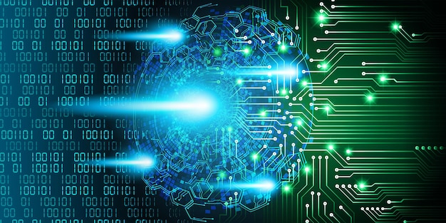 Priorità bassa di concetto di tecnologia futura del circuito cyber