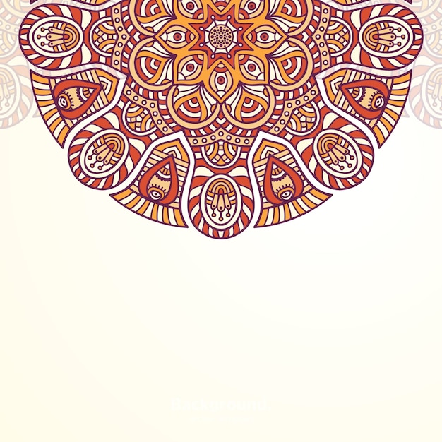 Priorità bassa di disegno di lusso ornamentale mandala