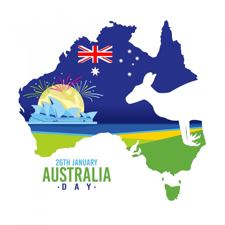 Priorità bassa di giorno dell'Australia con un canguro