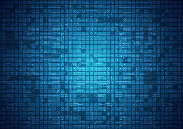 Vettore priorità bassa di sistema di tecnologia e geometrica ad alta tecnologia con abstract di dati digitali