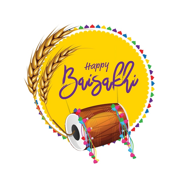 Priorità bassa di vettore di festival felice baisakhi vaisakhi