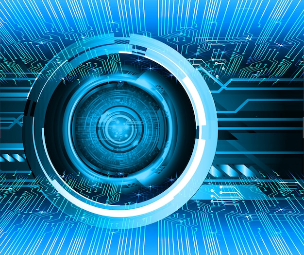 Priorità bassa futura di tecnologia del circuito cyber dell'occhio azzurro