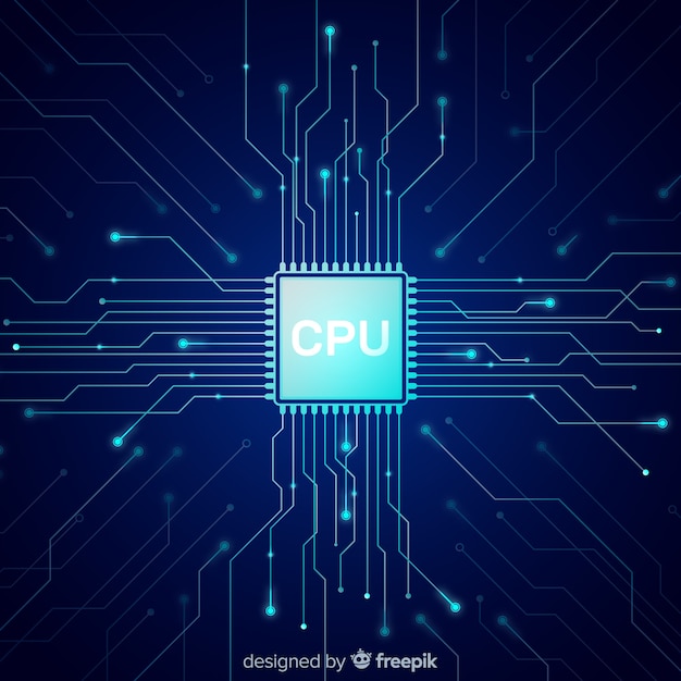 Priorità bassa moderna della cpu con lo stile di gradiente