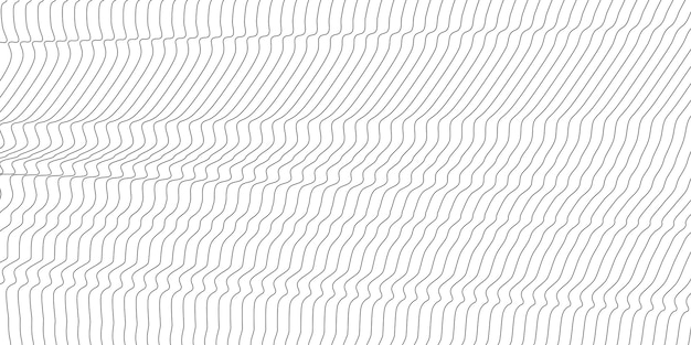 Priorità bassa ondulata astratta. Linea sottile su bianco