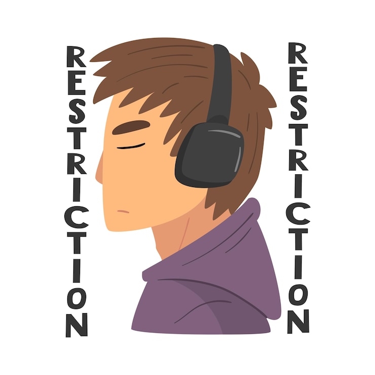 Vettore problema adolescenziale di restrizione ragazzo adolescente depresso in situazione di stress illustrazione vettoriale