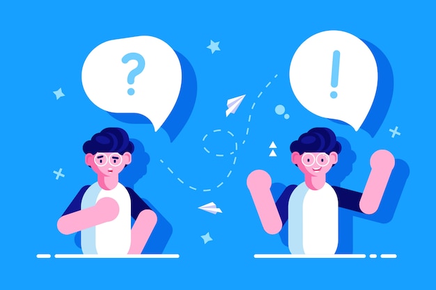 Problemi e soluzioni Giovane intelligente, studente pensando, capisce il problema e trova una soluzione di successo