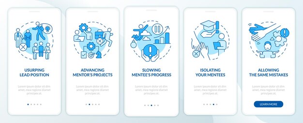 Problemi etici nel tutoraggio dello schermo dell'app mobile per l'onboarding blu