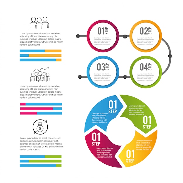 Processo di informazione aziendale dei dati infografici