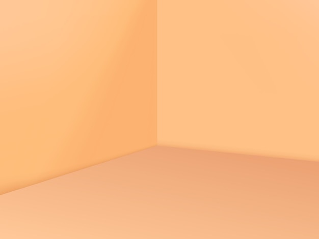 Prodotti per la visualizzazione di interni in colore beige in stanza vuota 3D