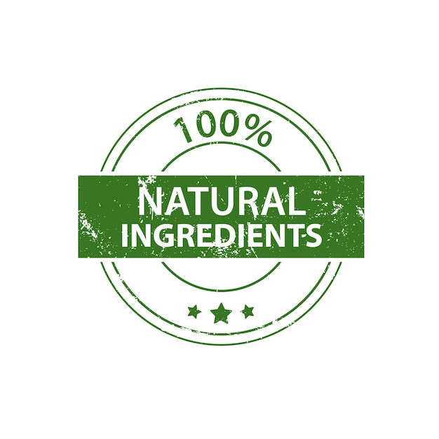 Prodotto naturale solo ingredienti naturali marchio di prodotto biologico icona eco emblema etichetta verde