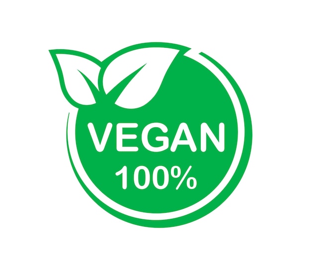 Prodotto vegano 100 percento Logo verde vegano Eco bio e segno biologico