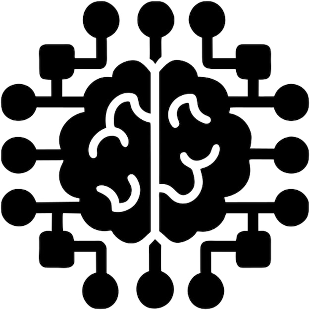 produrre un'icona di un cervello stilizzato con ingranaggi interconnessi che illustra il pensiero innovativo