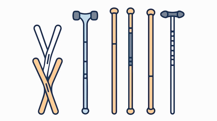 Vettore professional axillary crutches icon per uso medico