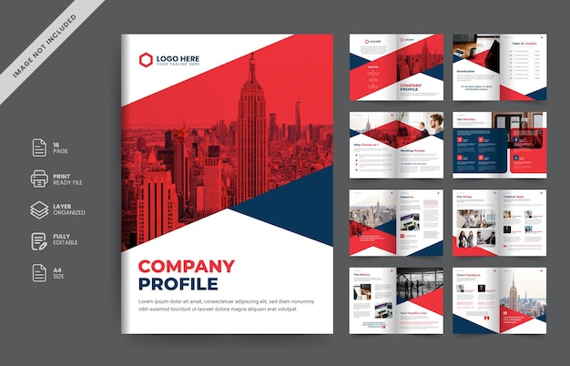 Profilo aziendale aziendale o progettazione del layout dell'opuscolo aziendale
