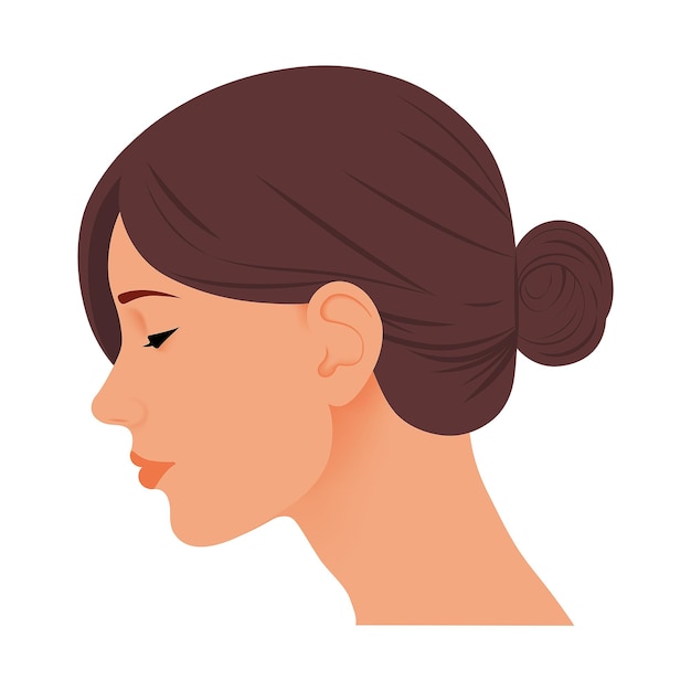Profilo del volto di donnaRitratto di una giovane donna nel disegno del profilo