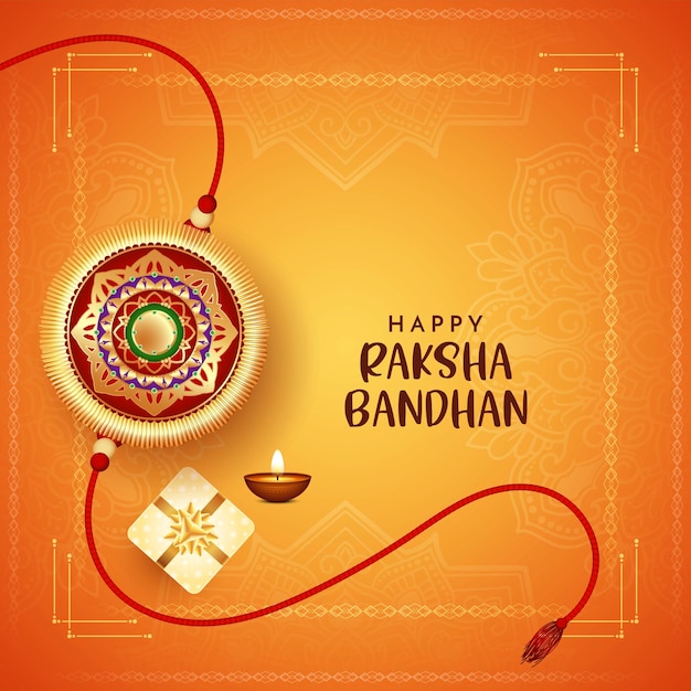 Progettazione artistica dello sfondo del festival indù Happy Raksha Bandhan