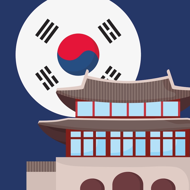 Vettore progettazione corea del sud