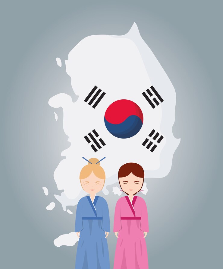 Vettore progettazione corea del sud
