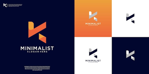 Progettazione creativa del logo della lettera K