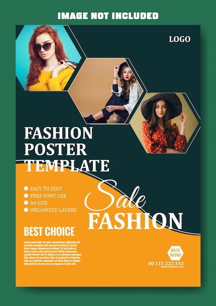 Progettazione creativa di volantini di moda