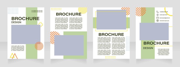 Vettore progettazione del layout di una brochure vuota del corso di editing fotografico