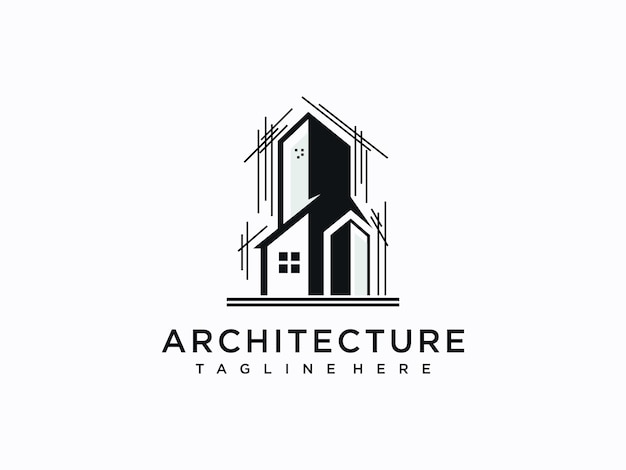 Progettazione del logo architettonico, edile, della casa e della proprietà